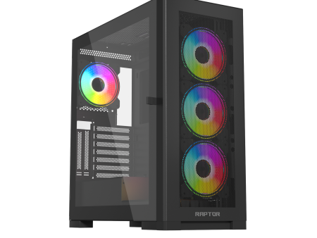 Raptor 290-XL ARCTIC HAWK RGB Mid Tower Case - Black Online