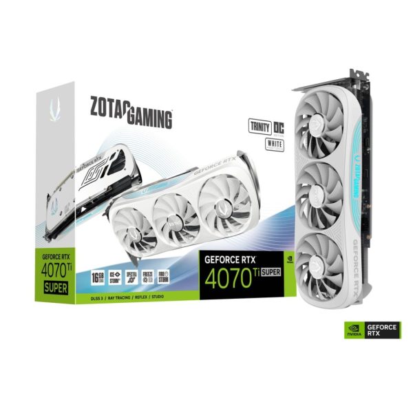 ZOTAC GAMING GeForce RTX 4070 Ti SUPER Trinity OC White Edition 16GB GDDR6X Hot on Sale