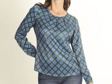 Blusa azul Lize Online Hot Sale