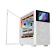 SAMA V Play 4367 Mid Tower Case ATX, With Monitor 7 inch - White (BTF) Online