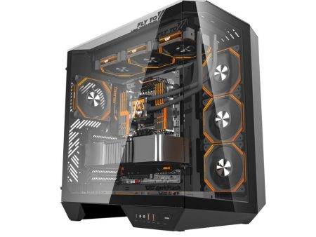 DarkFlash DY470 Mid Tower Case - Black Hot on Sale