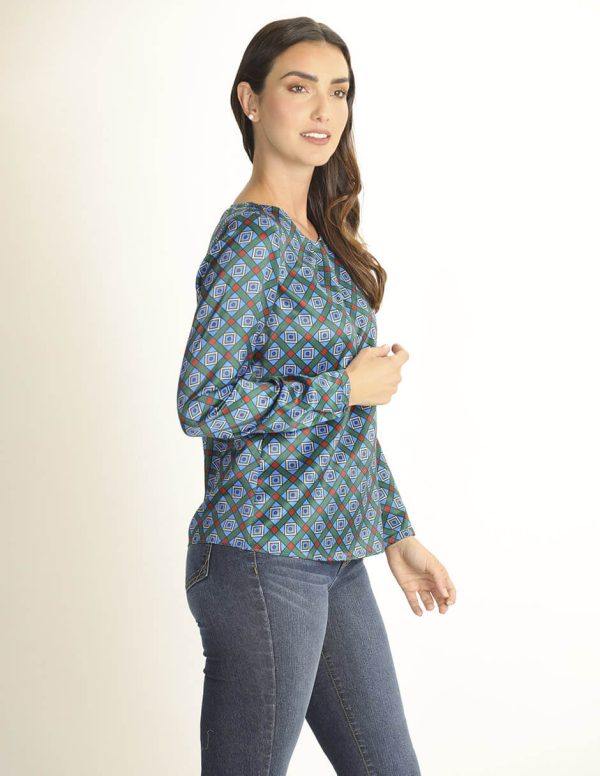 Blusa azul Lize Online Hot Sale