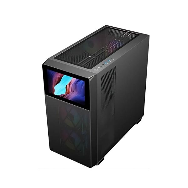 SAMA V Play 4367 Mid Tower Case ATX, With Monitor 7 inch - Black (BTF) For Cheap