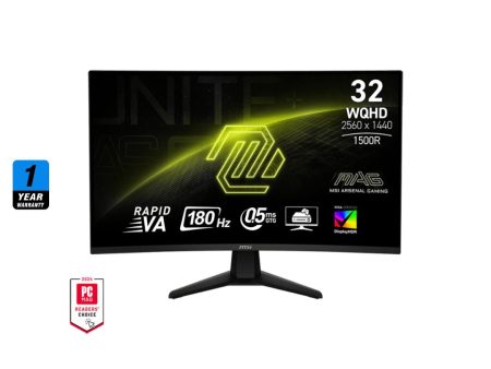 MSI MAG 32CQ6F 32 2K (2560x1440) 180Hz 0.5Ms, Rapid VA Curve, Monitor Online Hot Sale