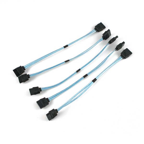 5 Pieces Ultra Thin 8  Straight to Straight SATA Cable For Cheap