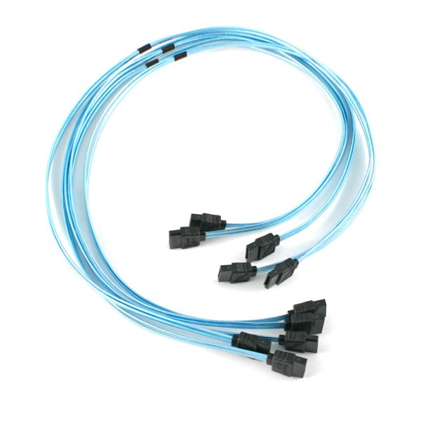 5 Pieces Ultra Thin 19.5  Straight to Right SATA Cable on Sale