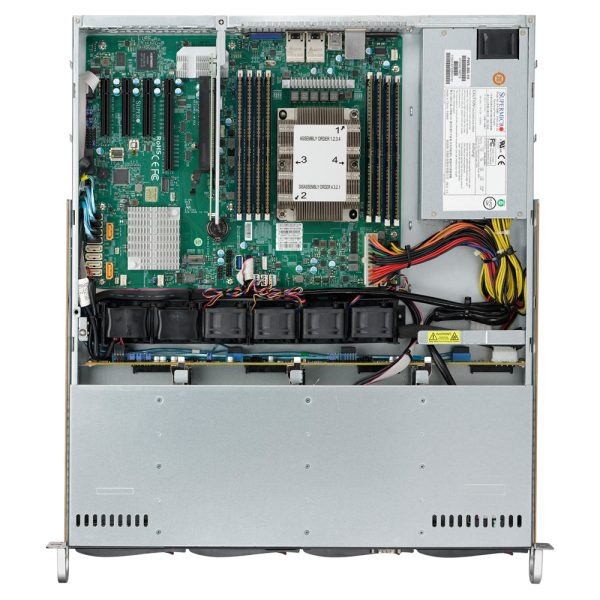 Supermicro SuperServer 5019P-MT 1U Rackmount Barebone Server with Dual 10G Ethernet, IPMI, 4 x 3.5  Drive Bays, 1 x M.2 NVMe, Single Socket P Intel Xeon Purley CPU For Sale