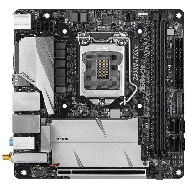 ASRock Z490M-ITX ac 10th Gen Mini ITX Motherboard, Nahimic Audio, 2.5GbE LAN, WIFI, Bluetooth Discount