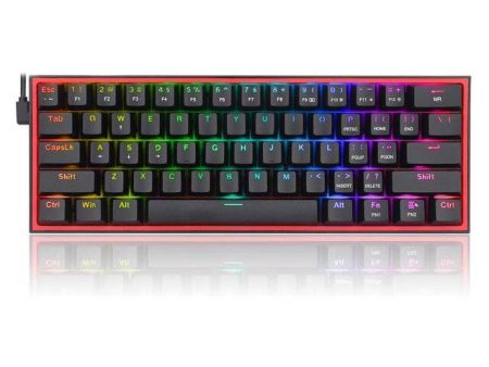 FIZZ K617 60%  Rainbow Mechanical Gaming Keyboard, Red Switch Discount