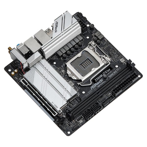 ASRock Z590M-ITX AX 11th Gen Rocket Lake Mini ITX Motherboard, LGA1200 Supply