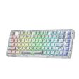 Redragon ELF PRO K649 RGB 75%, USB-C wired, BT , 2.4 GHz wireless Translucent Crystal Switch For Sale