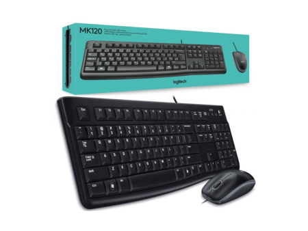 Logitech MK120 USB Keyboard and Mouse Combo Kit For Sale