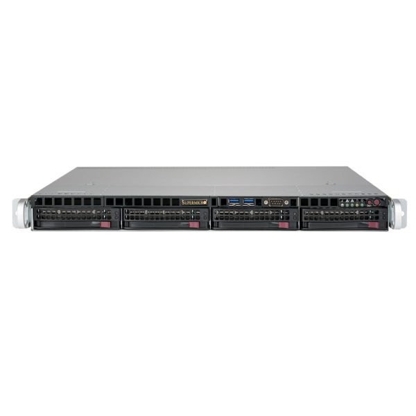 Supermicro SuperServer 5019P-MTR 1U Rackmount Barebone Server with Dual 10G Ethernet, IPMI, 4 x 3.5  Drive Bays, 1 x M.2, Redundant PSU, Single Socket P Intel Xeon Purley CPU Discount