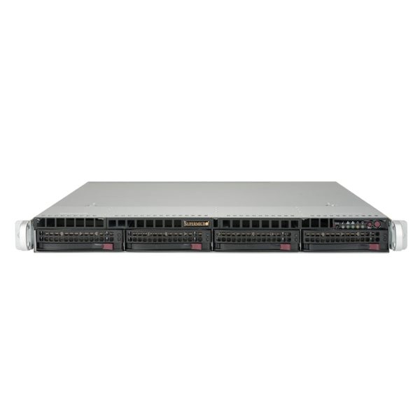 Supermicro SuperServer 5019P-WT 1U Rackmount Barebone Server with Dual 10G Ethernet, IPMI, 4 x 3.5  Drive Bays, 1 x M.2 NVMe, Single Socket P Intel Xeon Purley CPU Supply