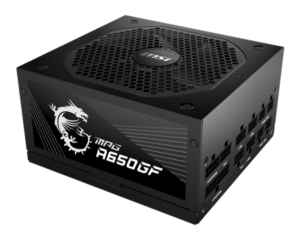 MPG A650GF : 650W 80 Plus Gold, ATX, Support GPU 3 x 6+2Pin Supply