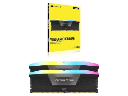 CORSAIR VENGEANCE RGB DDR5 16GB (2x8GB) 5200MHz - CL40 , Black Hot on Sale