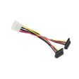 Supermicro 4-Pin Peripheral Connector to 2 Right Angle SATA Power Extension Cable - CBL-0082L Online Sale