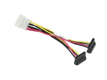 Supermicro 4-Pin Peripheral Connector to 2 Right Angle SATA Power Extension Cable - CBL-0082L Online Sale