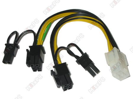 6  PCI-E 6-pin to Dual 8-pin PCI-E 2.0 Power Cable Splitter For Sale