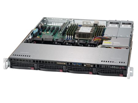 Supermicro SuperServer 5019P-MTR 1U Rackmount Barebone Server with Dual 10G Ethernet, IPMI, 4 x 3.5  Drive Bays, 1 x M.2, Redundant PSU, Single Socket P Intel Xeon Purley CPU Discount