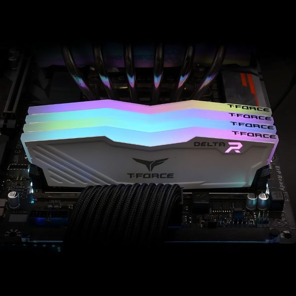 TEAMGROUP T-Force Delta RGB DDR4 Ram 16GB (2x8GB) 3600MHz CL18 - White For Sale