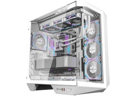 DarkFlash DY470 Mid Tower Case - White Online Hot Sale