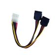 4-Pin Molex Male Connector to Two SATA Female Power Connector Online now