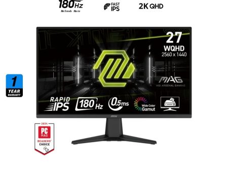 MSI MAG 275QF 27 2K (2560x1440) 180Hz 0.5Ms, Rapid IPS Flat, Monitor Hot on Sale