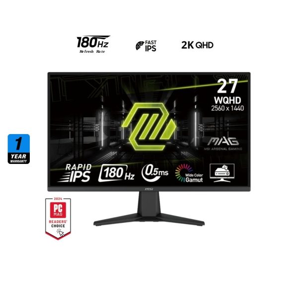 MSI MAG 275QF 27 2K (2560x1440) 180Hz 0.5Ms, Rapid IPS Flat, Monitor Hot on Sale