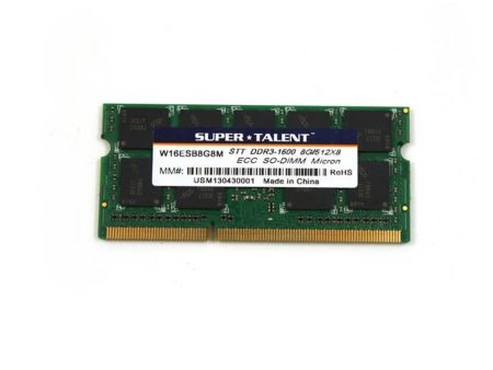 Super Talent DDR3-1600 SODIMM 8GB 1Gx72 ECC CL11 Server Memory Cheap