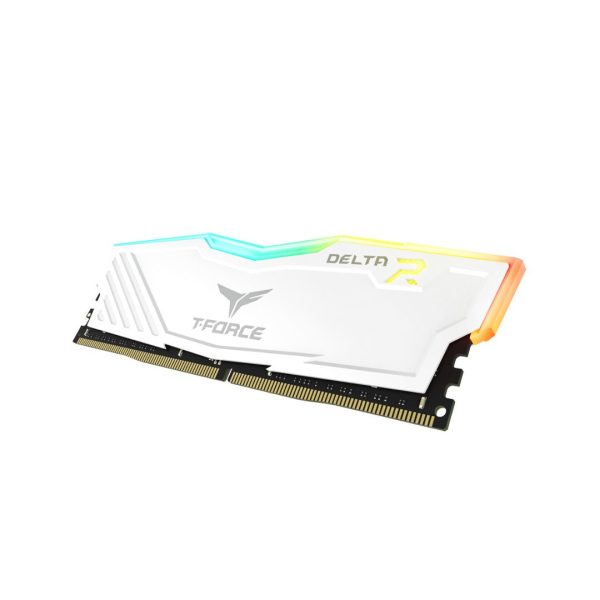 TEAMGROUP T-Force Delta RGB DDR4 Ram 16GB (2x8GB) 3600MHz CL18 - White For Sale